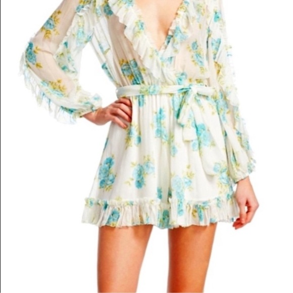 Zimmermann Floral Silk Short Playsuit - Picture 1 of 5